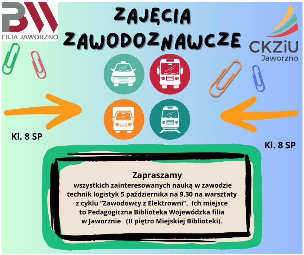 plakat promujący zajęcia zawodoznawcze