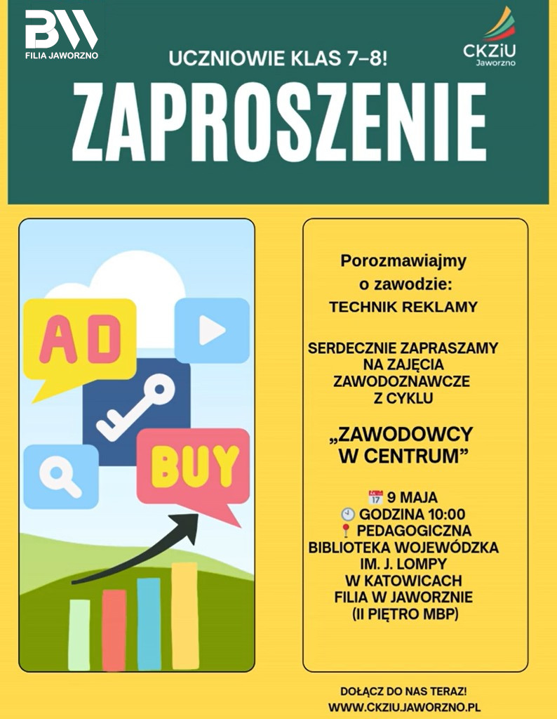 plakat promujący zajęcia zawodoznawcze